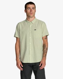 2 Thatll Do Dobby - Camicia a maniche corte da Uomo Green AVYWT00545 RVCA