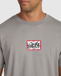 2 Tag - T-shirt pour Homme Gris AVYZT01842 RVCA