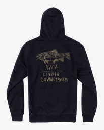 1 Ben Horton Downstream - Kapuzenpulli für Männer Schwarz C1HORERVP2 RVCA