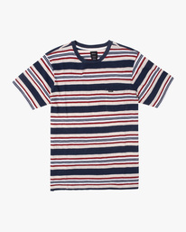 0 Blue Beat Stripe - Short Sleeve T-Shirt for Men Blue C1KTRARVP2 RVCA