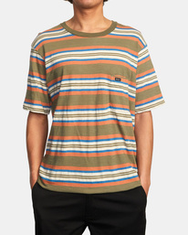 1 Blue Beat Stripe - Short Sleeve T-Shirt for Men  C1KTRARVP2 RVCA
