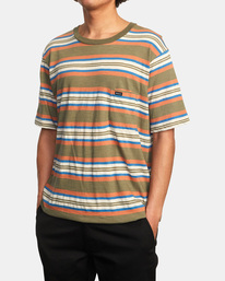 4 Blue Beat Stripe - Short Sleeve T-Shirt for Men  C1KTRARVP2 RVCA