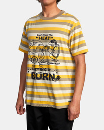 4 Daybreak Stripe - Short Sleeve T-Shirt for Men Yellow C1KTRCRVP2 RVCA