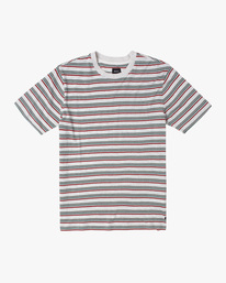 0 Ramshackle Micro Stripe - Short Sleeve T-Shirt for Men White C1KTRDRVP2 RVCA
