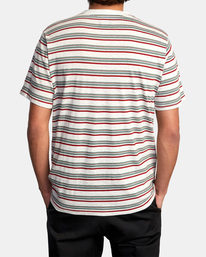 2 Ramshackle Micro Stripe - Short Sleeve T-Shirt for Men White C1KTRDRVP2 RVCA