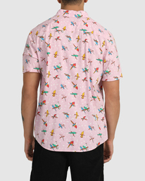 9 Luke Pelletier X Kristen Liu Wong Parrots - Short Sleeve Shirt for Men Pink C1SHRKRVP2 RVCA
