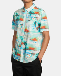 4 Paradiso - Kurzärmliges Hemd für Männer Blau C1SHRSRVP2 RVCA