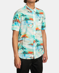 5 Paradiso - Kurzärmliges Hemd für Männer Blau C1SHRSRVP2 RVCA