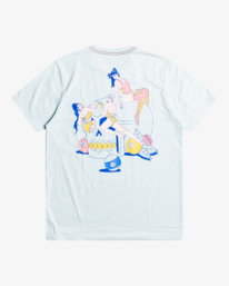 1 Luke Pelletier X Kristen Liu Wong Skull Club - Short Sleeve T-Shirt for Men Blue C1SSRFRVP2 RVCA