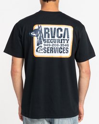 3 Security Services - Short Sleeve T-Shirt for Men Black C1SSRORVP2 RVCA