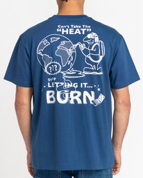 3 The Heat - Camiseta de manga corta para Hombre Azul C1SSRXRVP2 RVCA