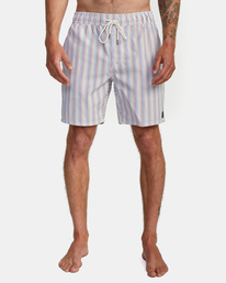 1 Perry Elastic - Elastic Swim Shorts for Men White C1VORARVP2 RVCA