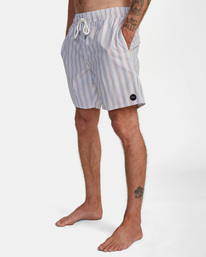 4 Perry Elastic - Elastic Swim Shorts for Men White C1VORARVP2 RVCA