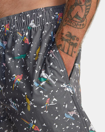 7 Luke Pelletier X Kristen Liu Wong - Elastic Swim Shorts for Men  C1VORBRVP2 RVCA