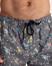9 Luke Pelletier X Kristen Liu Wong - Elastic Swim Shorts for Men  C1VORBRVP2 RVCA