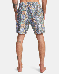 2 Daily - Elastic Swim Shorts for Men Blue C1VORERVP2 RVCA