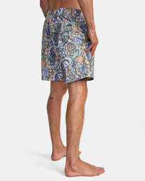 5 Daily - Elastic Swim Shorts for Men Blue C1VORERVP2 RVCA