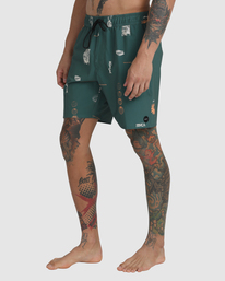 4 VA Pigment - Elastic Swim Shorts for Men  C1VORFRVP2 RVCA