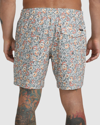 8 Barnes - Elastic Swim Shorts for Men White C1VORHRVP2 RVCA