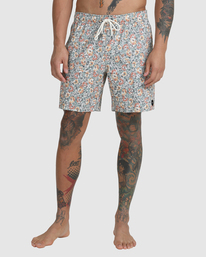 1 Barnes - Short de bain pour Homme Blanc C1VORHRVP2 RVCA