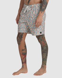 4 Barnes - Short de bain pour Homme Blanc C1VORHRVP2 RVCA