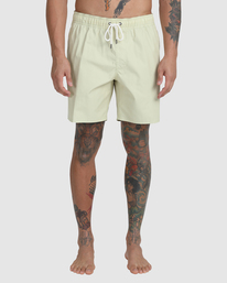 6 Opposites - Elastic Swim Shorts for Men Green C1VORXRVP2 RVCA