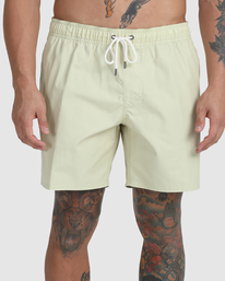 7 Opposites - Elastic Swim Shorts for Men Green C1VORXRVP2 RVCA