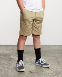 6 Weekday Stretch - Shorts für Jungen 8-16 Beige C2WKRARVP2 RVCA