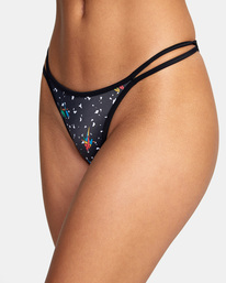 2 Luke Pelletier Uncaged Medium French - Braguita de bikini de cobertura reducida para Mujer Negro C3SBRARVP2 RVCA