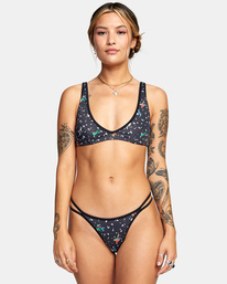 1 Luke Pelletier Uncaged Medium French - Braguita de bikini de cobertura reducida para Mujer Negro C3SBRARVP2 RVCA