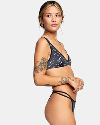 5 Luke Pelletier Uncaged Medium French - Bikiniunterteil mit frecher Bedeckung für Frauen Schwarz C3SBRARVP2 RVCA