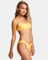 5 Brightside - Braguita de bikini de cobertura reducida para Mujer Amarillo C3SBRFRVP2 RVCA