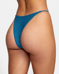 6 Brightside Skimpy French - Bikiniunterteil mit frecher Bedeckung für Frauen Blau C3SBRMRVP2 RVCA