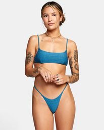 1 Brightside Skimpy French - Braguita de bikini de cobertura reducida para Mujer Azul C3SBRMRVP2 RVCA