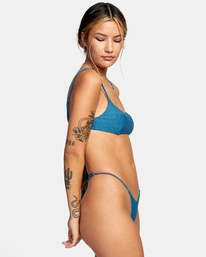 5 Brightside Skimpy French - Bikiniunterteil mit frecher Bedeckung für Frauen Blau C3SBRMRVP2 RVCA