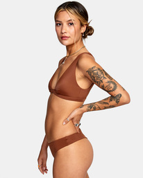5 Camille Rowe Camille Boy Short - Braguita de bikini de cobertura reducida para Mujer  C3SBRORVP2 RVCA