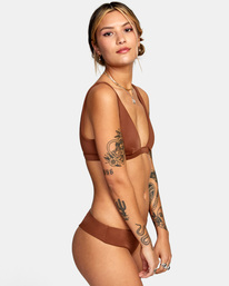 6 Camille Rowe Camille Boy Short - Braguita de bikini de cobertura reducida para Mujer  C3SBRORVP2 RVCA