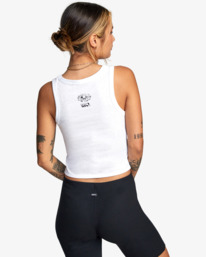 1 Future Flowers - Camiseta sin mangas para Mujer  C3SGRERVP2 RVCA