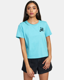 0 Locked Down - Short Sleeve T-Shirt for Women Blue C3SSRLRVP2 RVCA