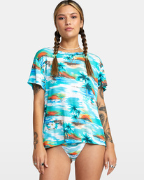 0 Recess - Short Sleeve T-Shirt for Women Blue C3TPRJRVP2 RVCA