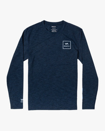 0 RVCA Surf - Long Sleeve UPF 20 Surf T-Shirt for Men Blue C4MYRDRVP2 RVCA
