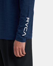 6 RVCA Surf - Long Sleeve UPF 20 Surf T-Shirt for Men Blue C4MYRDRVP2 RVCA