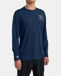 5 RVCA Surf - Long Sleeve UPF 20 Surf T-Shirt for Men Blue C4MYRDRVP2 RVCA
