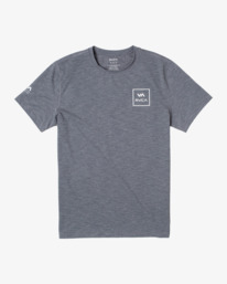 0 RVCA Surf - Short Sleeve T-Shirt UPF20 for Men Grey C4MYRFRVP2 RVCA