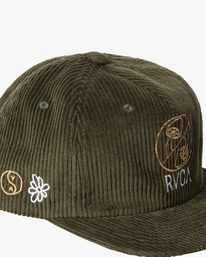 5 Gained - Strapback Cap for Men Green C5CPRERVP2 RVCA