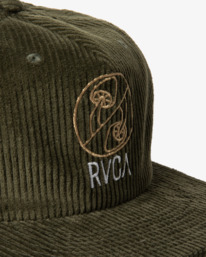 3 Gained - Strapback Cap for Men Green C5CPRERVP2 RVCA