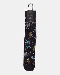 2 Luke Pelletier X Kristen Liu Wong Parrots - Chaussettes mi-mollet [Pack de 2] pour Homme Noir C5SORARVP2 RVCA