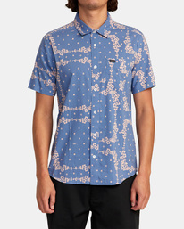 1 Loom - Short Sleeve Shirt for Men Blue D1SHRJRVS2 RVCA