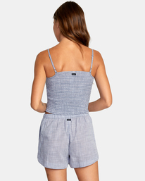 1 Houndstooth Revival - Débardeur crop top pour Femme Bleu D3TPRHRVS2 RVCA