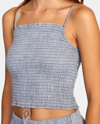 2 Houndstooth Revival - Débardeur crop top pour Femme Bleu D3TPRHRVS2 RVCA